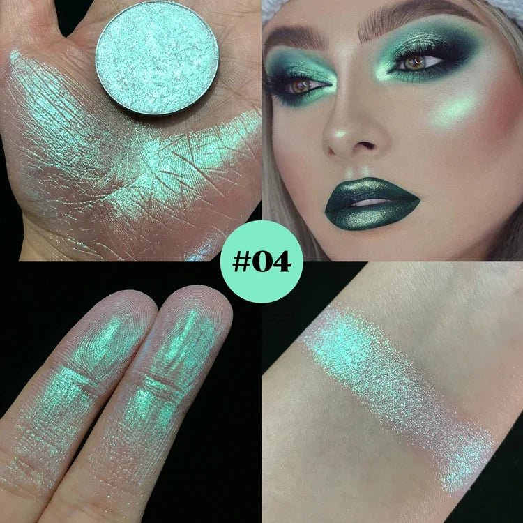 Monochrome Chameleon Highgloss Glitter Multi-use Eye Shadow Powder Glitter Metallic Aurora 3D Nose Shadow Brightening Cosmetic