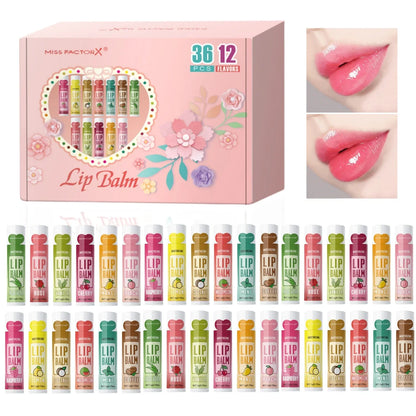 36PCS Moisturizing Lip Balm set 5g deep moisturizing and brightening lips Party gift for friends