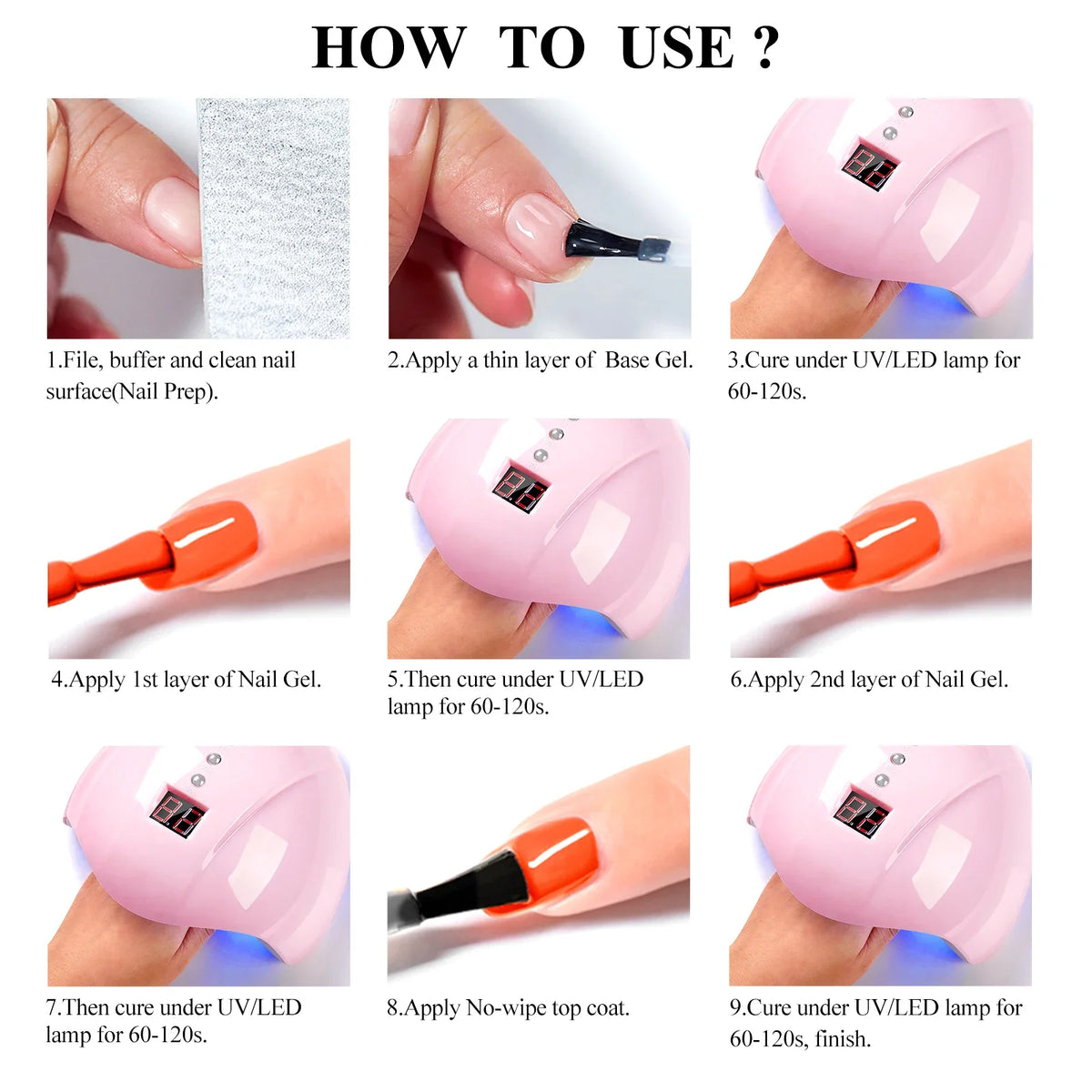 12pc All-season Nail Gel Polish Set Multicolor TPO HEMA Free Long-Lasting UV LED Nail Supplies for Women Daily & Party Wearing