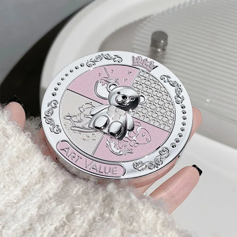 Art Value Bear Knight Soft Focus Pressed Powder Matte Natural Makeup Setting Makeup Brightening Makeup Loose Powder