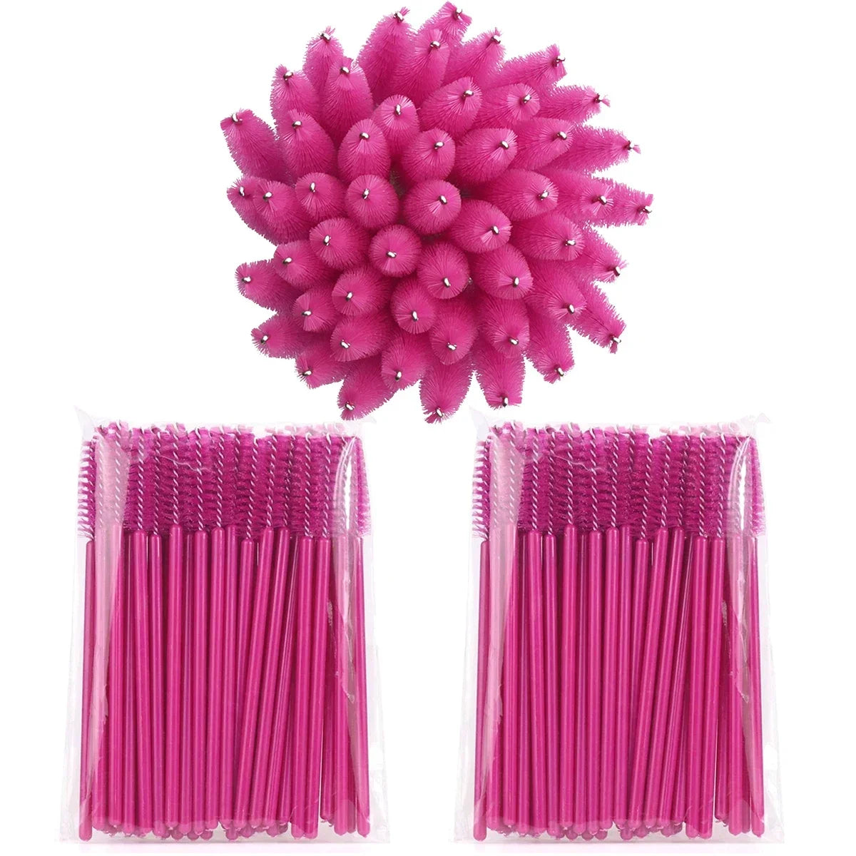 100pcs For Eyelash Extension Makeup Disposable Eyelash Brushes Spoolies Micro Lash Mascara Wands Combs Wholesale