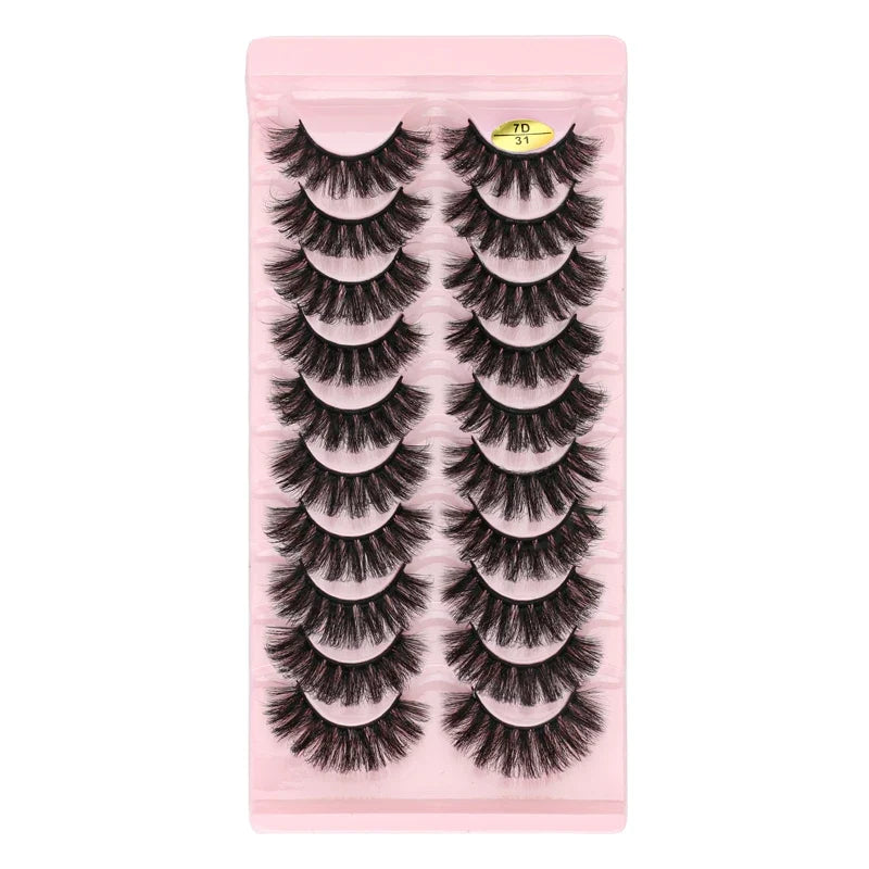 SHIDISHANGPIN 3/5/16 Pairs Natural Long False Eyelashes Dramatic Fluffy 3D Mink Lashes Wispy Wholesale Eye Lashes Thick Cils