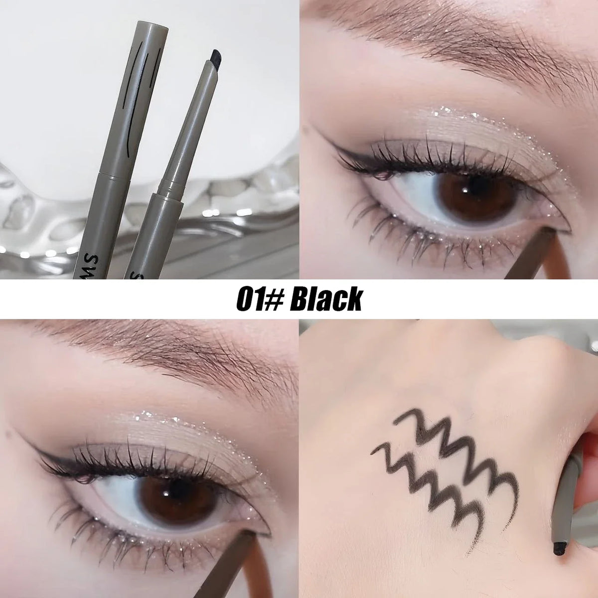 Silky Long-lasting Eye Liner Pencil  Eyeliner Pen Natural Matte Wine Red Eyeliner Easy To Color Waterproof Eye Make Up Cosmetics
