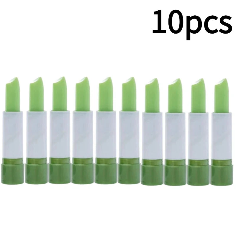 Aloe Vera Moisturizing Lipstick Moisture Lip Balm Anti Drying Temperature Color Changing Nourishing Lip Balm Lips Care 1-10pcs