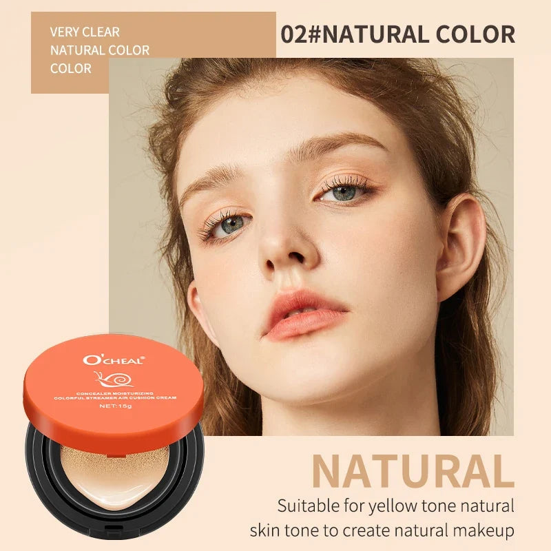 OCHEAL Whitening BB Cream Foundation Cream for Face Makeup Concealer Air Cushion for Girl Make Up Facial Beauty Original Makeup