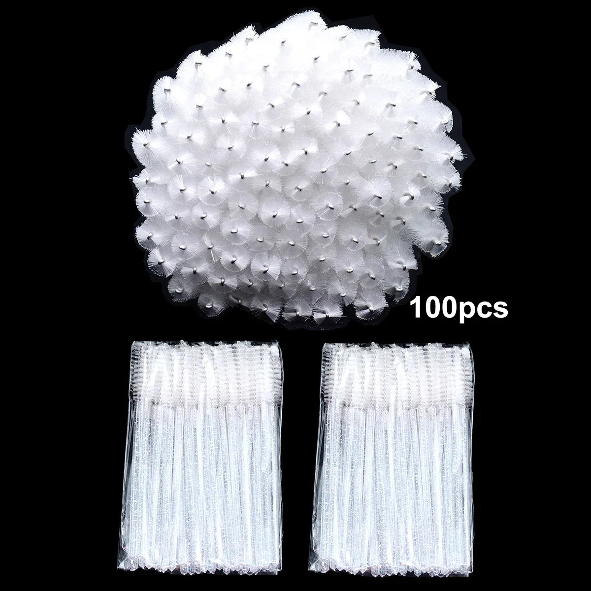 100pcs For Eyelash Extension Makeup Disposable Eyelash Brushes Spoolies Micro Lash Mascara Wands Combs Wholesale