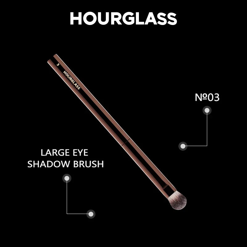 Hourglass Makeup Brush -No.3 All Over Shadow Brush Soft and Skin-friendly Fiber Hair Fashion Design Single Eye Brush