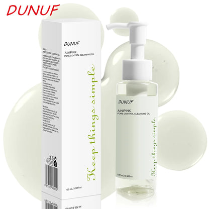 DUNUF 100ML Cleansing Oil Plant Extract Deep Cleans Facial Pores Moisturizing Reduces Blackheads Face Skin Care Makeup Remover
