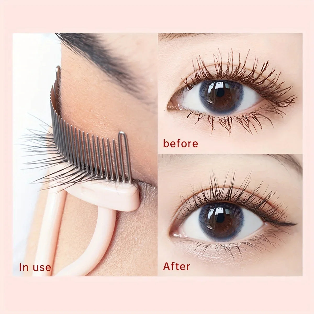 Curved Eyelash Brush Tool - Eyelash Separator and Styling Accessory, Precision Comb Curved Eyelash Brush Eyelash Grooming Tool f