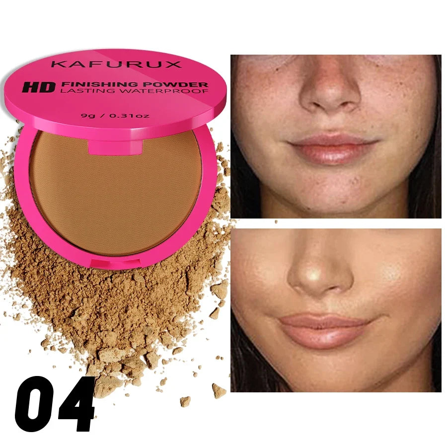 4 Color Oil Control Matte Face Powder Long Lasting Flawless Setting 1PC Powder Face Makeup Full Coverage Pressed Powder Gifts
