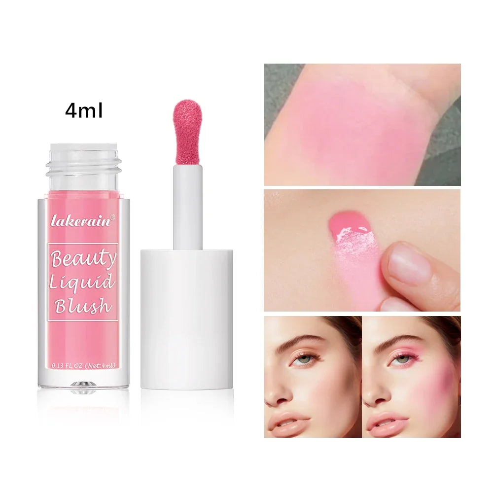 Beauty Liquid Blush Velvet Matte Blusher Face Pigment Lasting Waterproof Natural Cream Cheek Tint Orange Peach Maquiagem 4ml