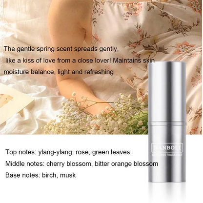 Heart-pounding solid perfume for men and women, light fragrance, long-lasting, natural and fresh perfume, portable perfume