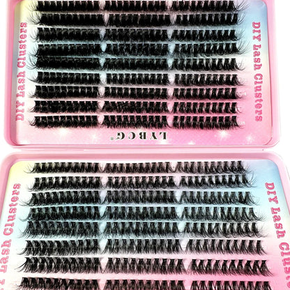 54Row 30D-100D 5D Fluffy Thick Lashes Clusters 9-16mmMix Wispy Individual Lashes Extensions Clusters DIY Makeup False Eyelashes