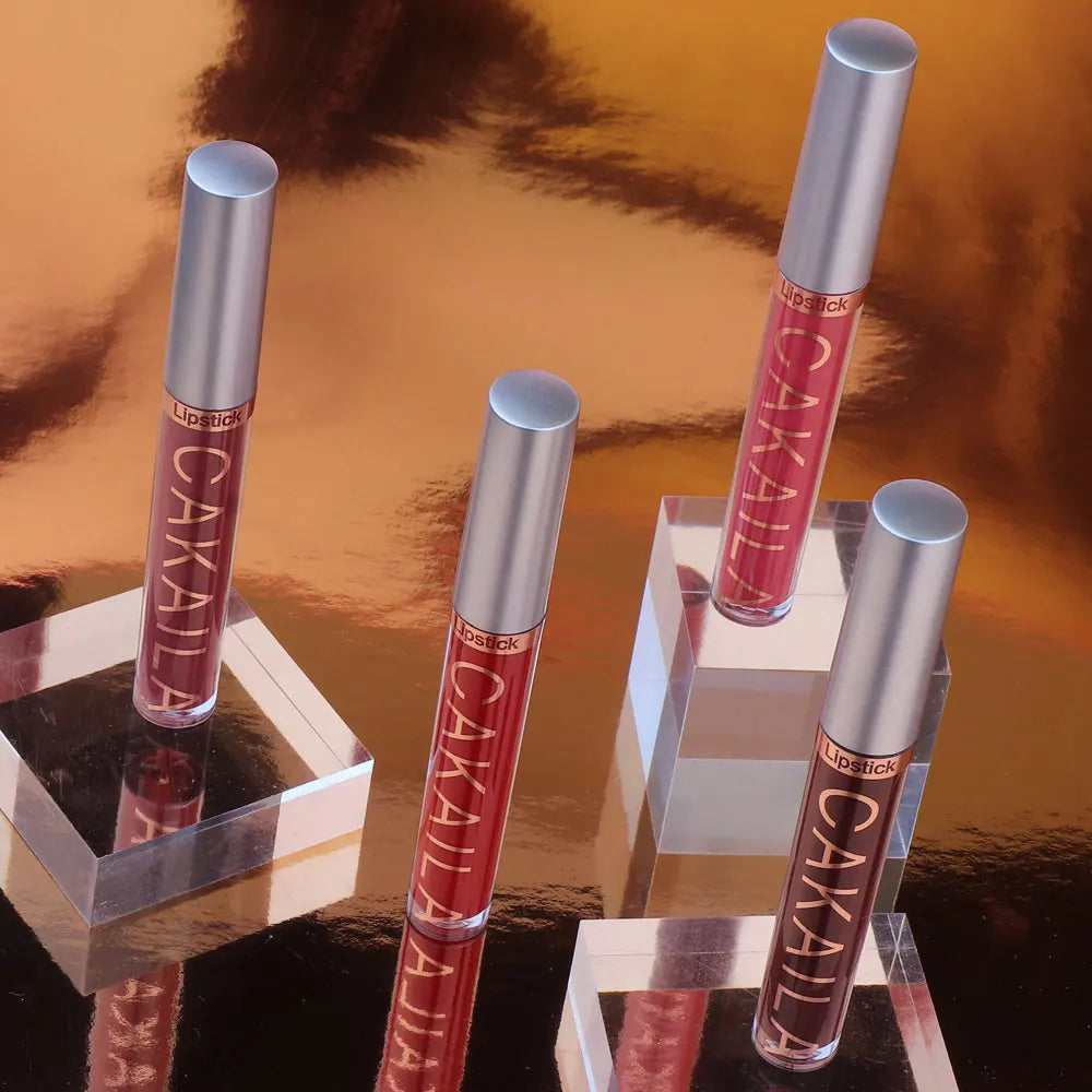 CAKAILA 6-Color Lip Gloss Lipstick Set Liquid Matte Velvet Matte Women's Makeup Long-lasting Waterproof Non-stick Cup Non-fade