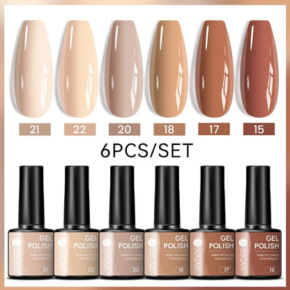 UR SUGAR 7ml All Season Gel Nail Polish Set Nude Pink Red Glitter Semi Permanent UV Gel Kits All For Manicure Soak Off Vernis