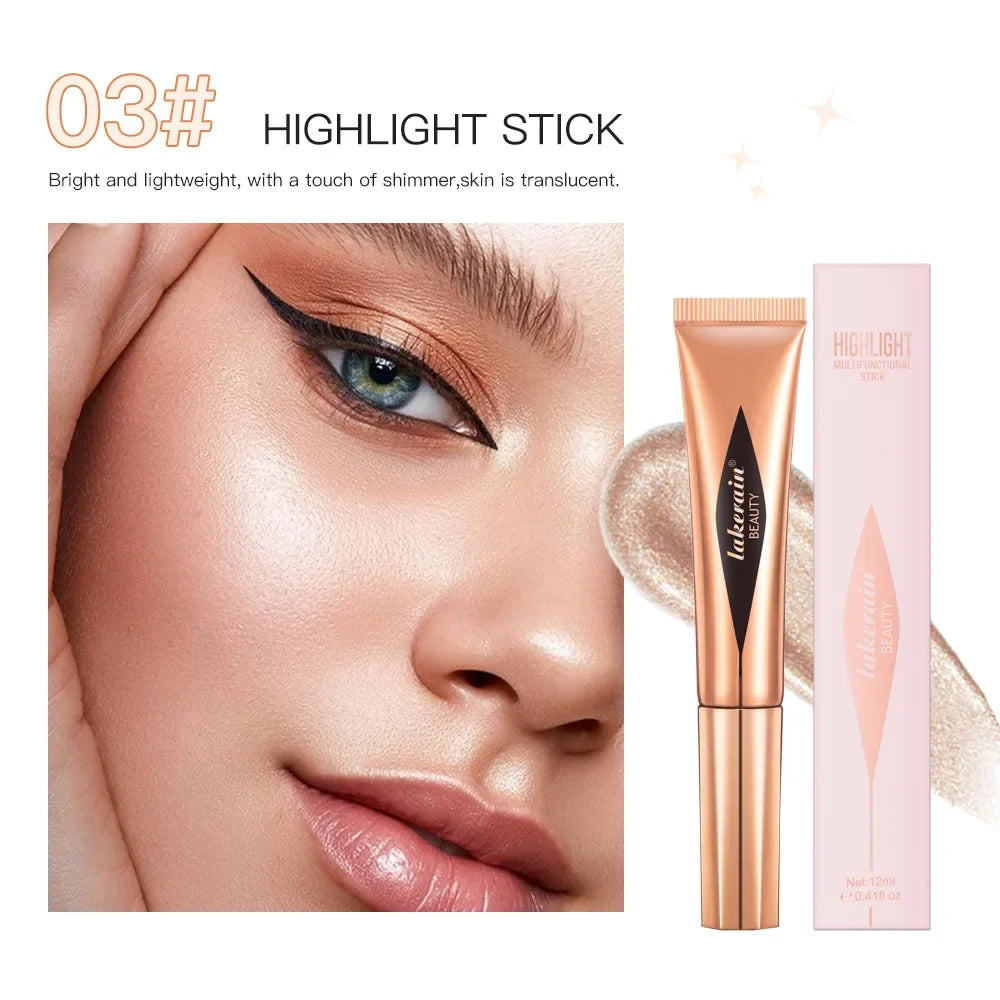 Multifunctional Makeup Pen Liquid Blush Bronzer Contouring Highlighter Pearlescent Fine Flash Sponge Tip Beauty Cosmetics Stick