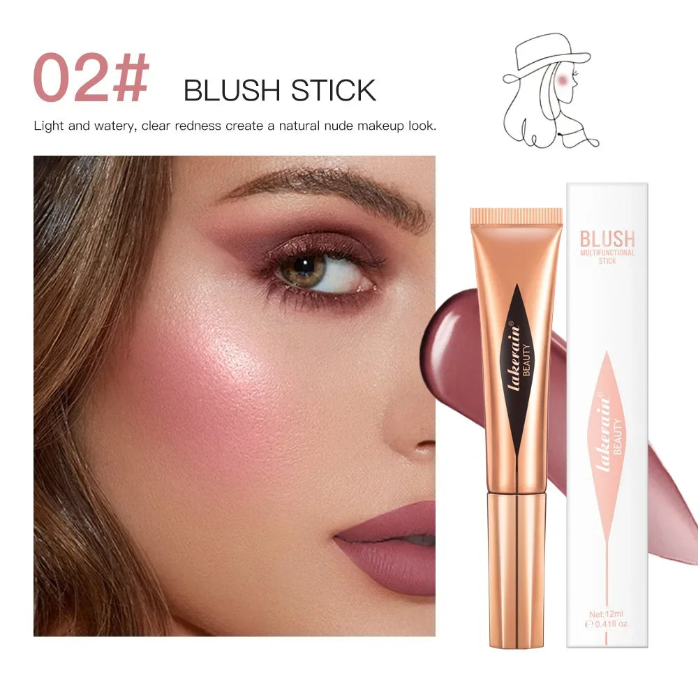 Multifunctional Makeup Pen Liquid Blush Bronzer Contouring Highlighter Pearlescent Fine Flash Sponge Tip Beauty Cosmetics Stick
