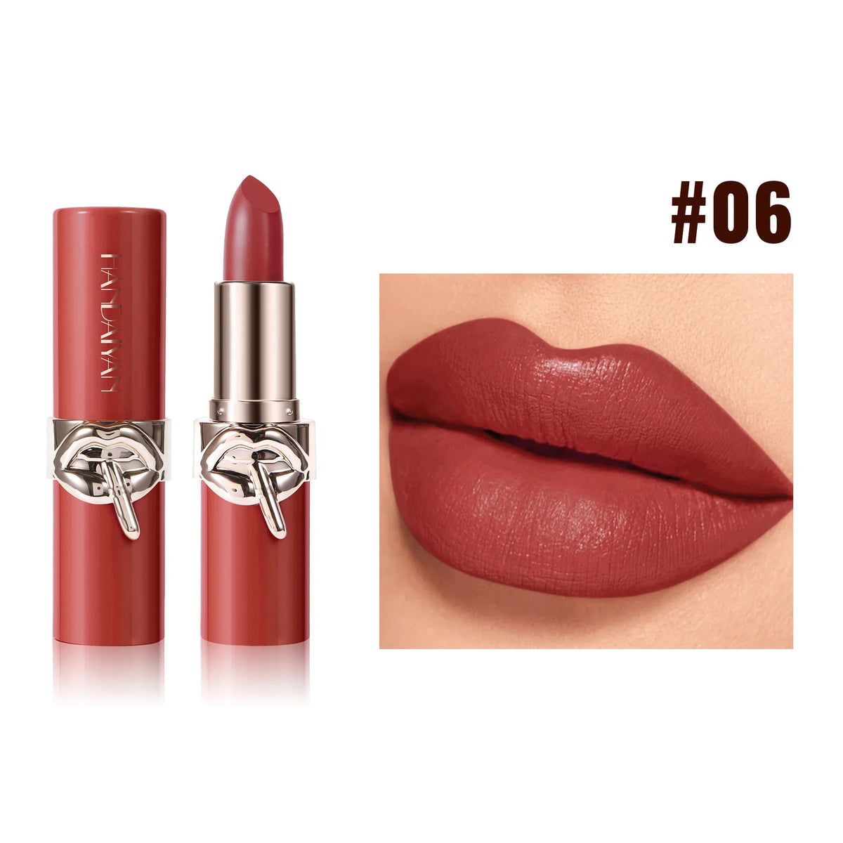 Creamy Velvet Lipstick Moisturizing Long Lasting Waterproof Non Stick Cup Rich Color 6 Shades Smooth Lip Makeup For Women