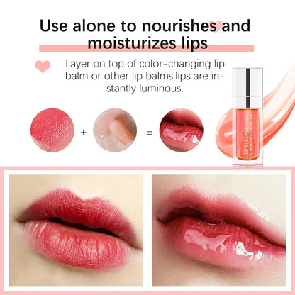 Crystal Jelly Lip Glow Oil - 6ml Moisturizing Plumping Gloss