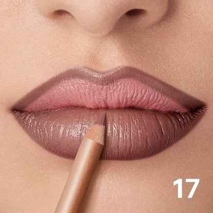 Matte Lip Liner Pencil Nude, Long-Lasting Waterproof, Smudge-Proof, Precise Outline, Smooth Creamy Formula