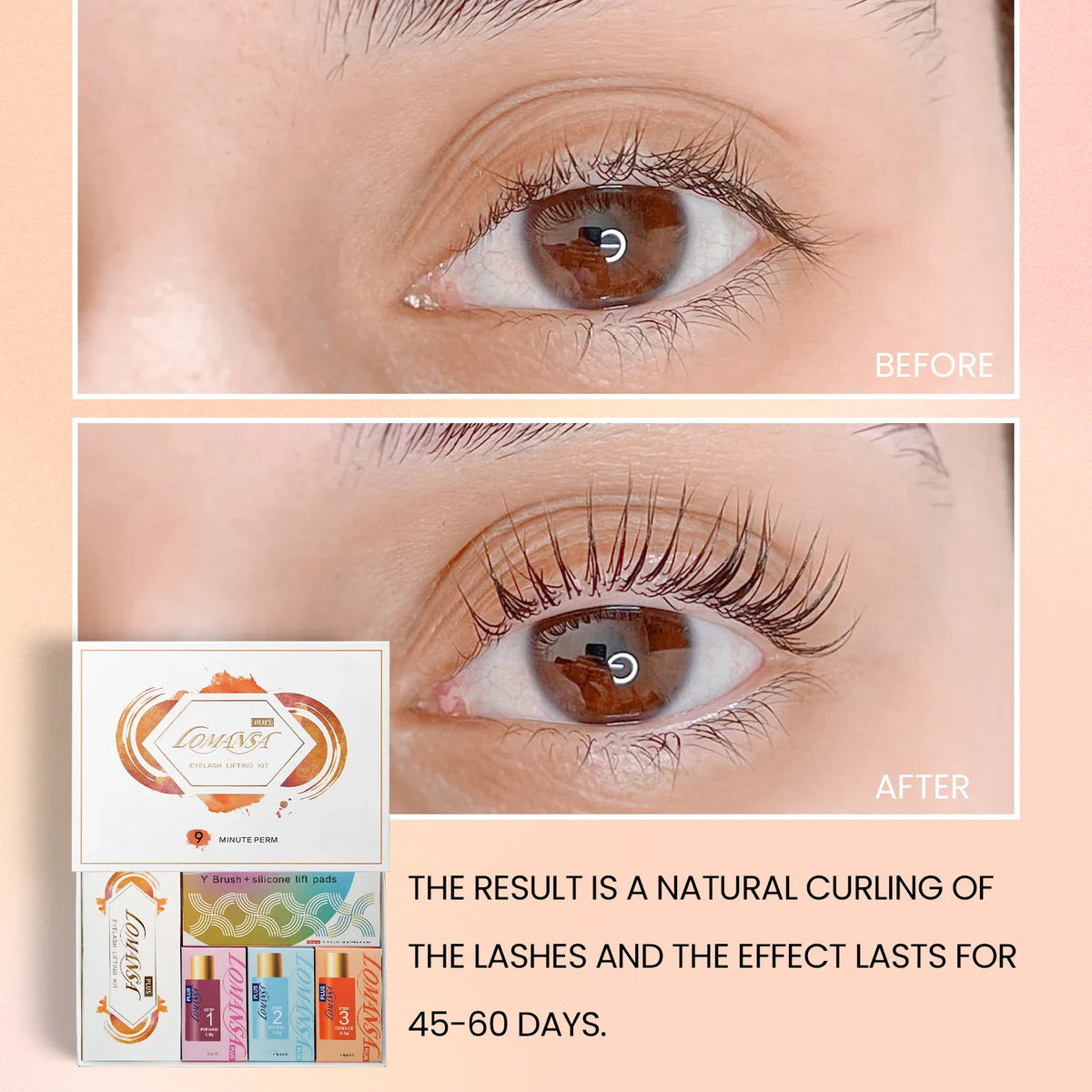 Lomansa 2-in-1 Lash Lift and Brow Lamination Kit - 15 Pieces