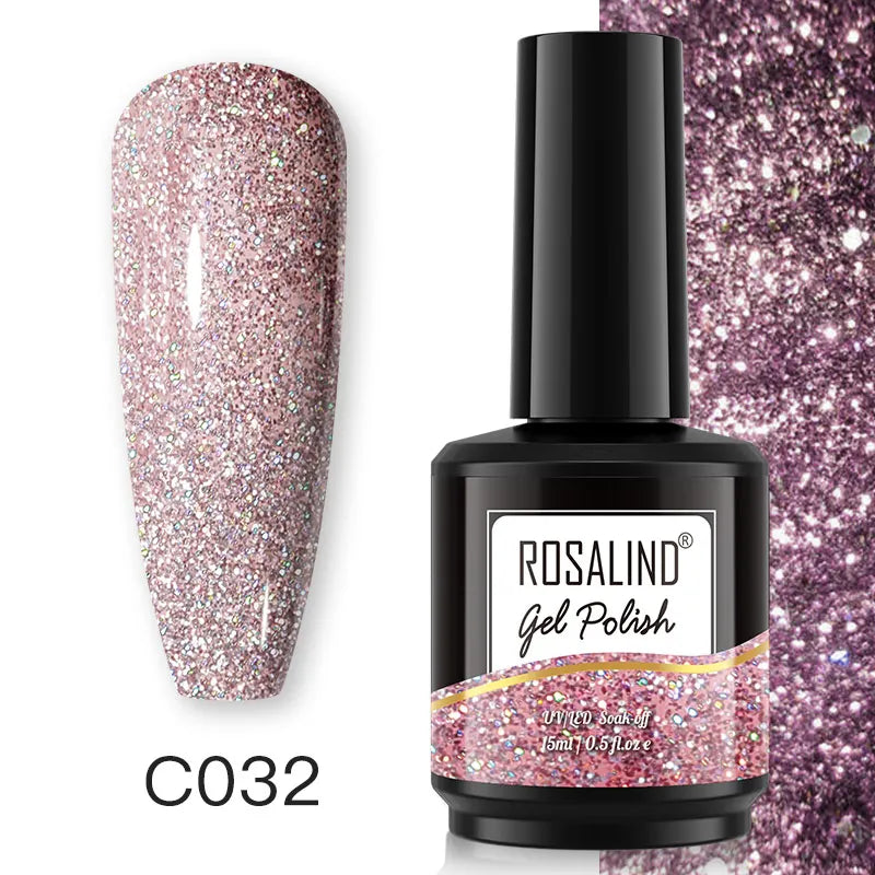 ROSALIND 7ml/15ml Summer Green Gel Nail Polish Semi Permanent Nail Art Manicure Soak Off Top Base Matt Hybrid Varnishes UV Gel