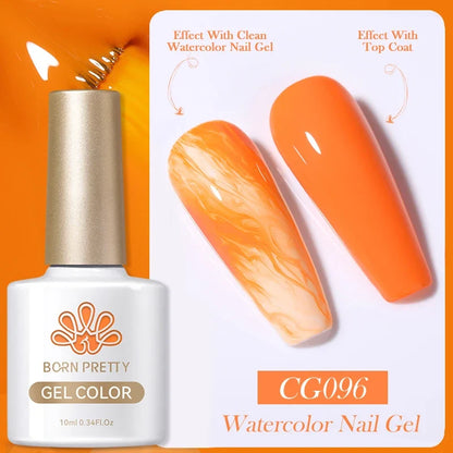 BORN PRETTY 10ml Clear Blooms Gel Polish UV LED Soak Off Nail Art Polish for Spreading Effect Marble Nail Polish Gel Painting