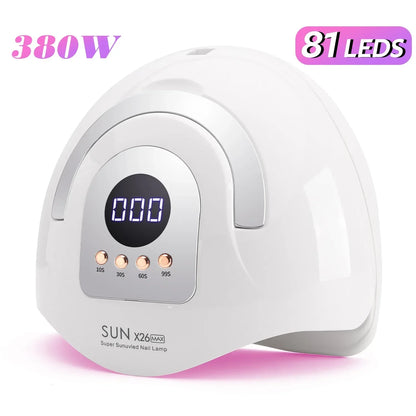 380W UV LED Lamp for Nail  84 LEDs Nail Dryer with Auto Sensor Quick-drying Manicure Lamp for Curing Nail Polish Nail Art Tools
