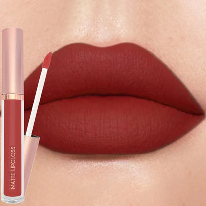 12Colors Creamy Matte Lip Gloss Long-lasting Velvet Non-drying Moisturizing Nude Berry Rose Lipstick Plump Lip Makeup Cosmetics