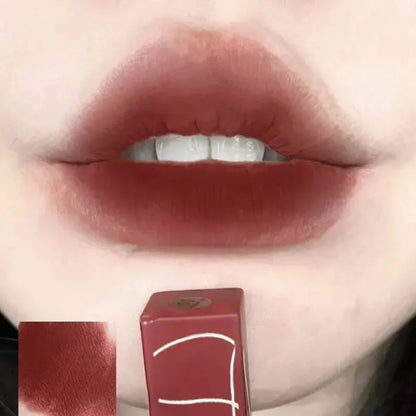 TX010 Thin Tube Matte Lipstick Waterproof Sweatproof Long-Lasting Makeup Resistant Dual Use on Lips And Cheeks