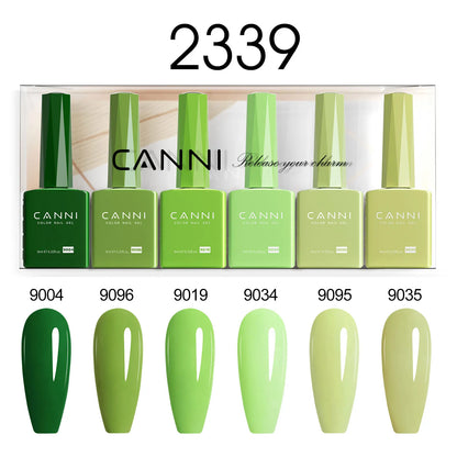 6pcs*9ml CANNI HEMA FREE Nail Gel Polish Set Gorgeous Color Semi Permanent Pigmented Painting Gel Soak off UV LED Gel Nails Kit