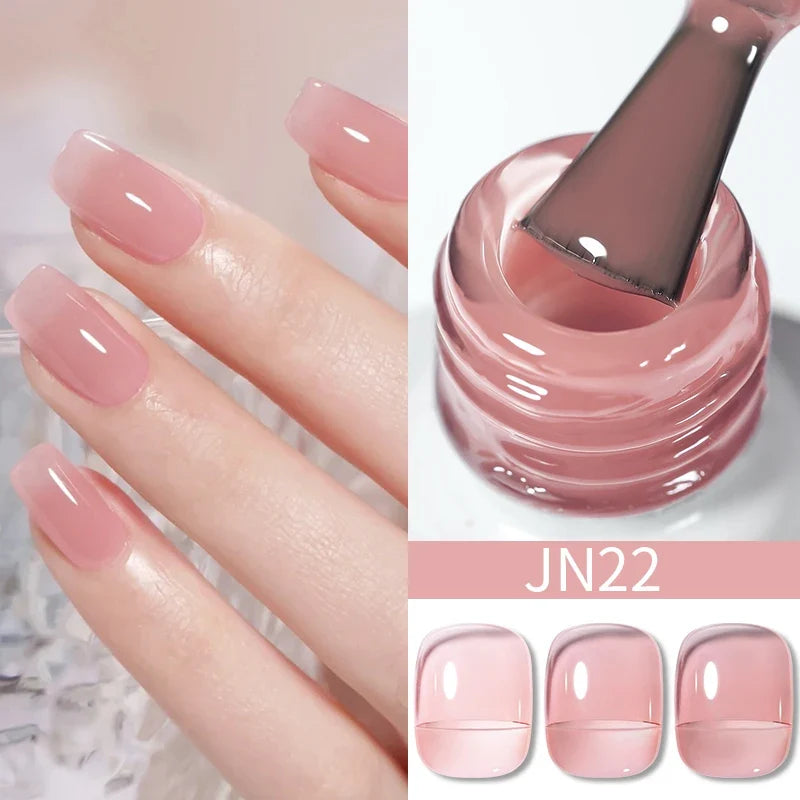 BORN PRETTY 10ml Blood Red Jelly Gel Nail Polish Halloween Nails Art Gel Polish Sheer Translucent Nail Gel for Winter Manicure
