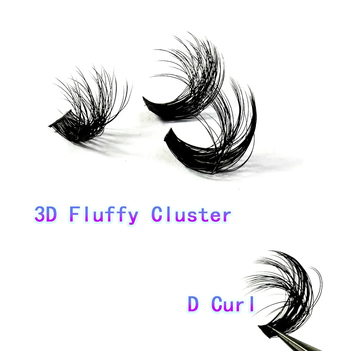 54Row 30D-100D 5D Fluffy Thick Lashes Clusters 9-16mmMix Wispy Individual Lashes Extensions Clusters DIY Makeup False Eyelashes