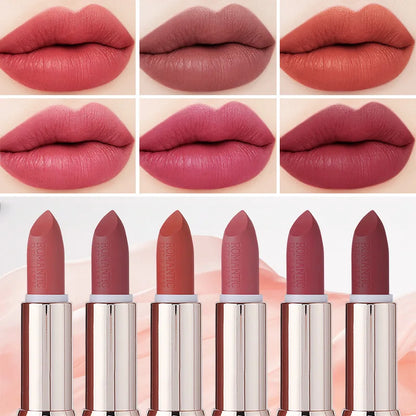 6 Colors Matte Liquid Lipstick - Transfer-Resistant Matte Lipstick, Highly Pigmented Formula, Smudge-Proof & Lasting Wear