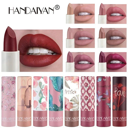 Lipstick Velvet Matte New Nude Moisturizing Tint Lip Balm Cream Pigment 8-color Luxury Lip Makeup Waterproof Cosmetic