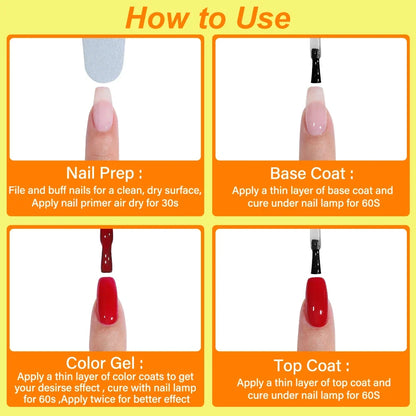 YOKEFELLOW 2022 New Color 10ML Nail Gel Polish Semi Permanent Gel Varnish Base Top Coat 122 Soak Off Colors Organic Nail Varnish