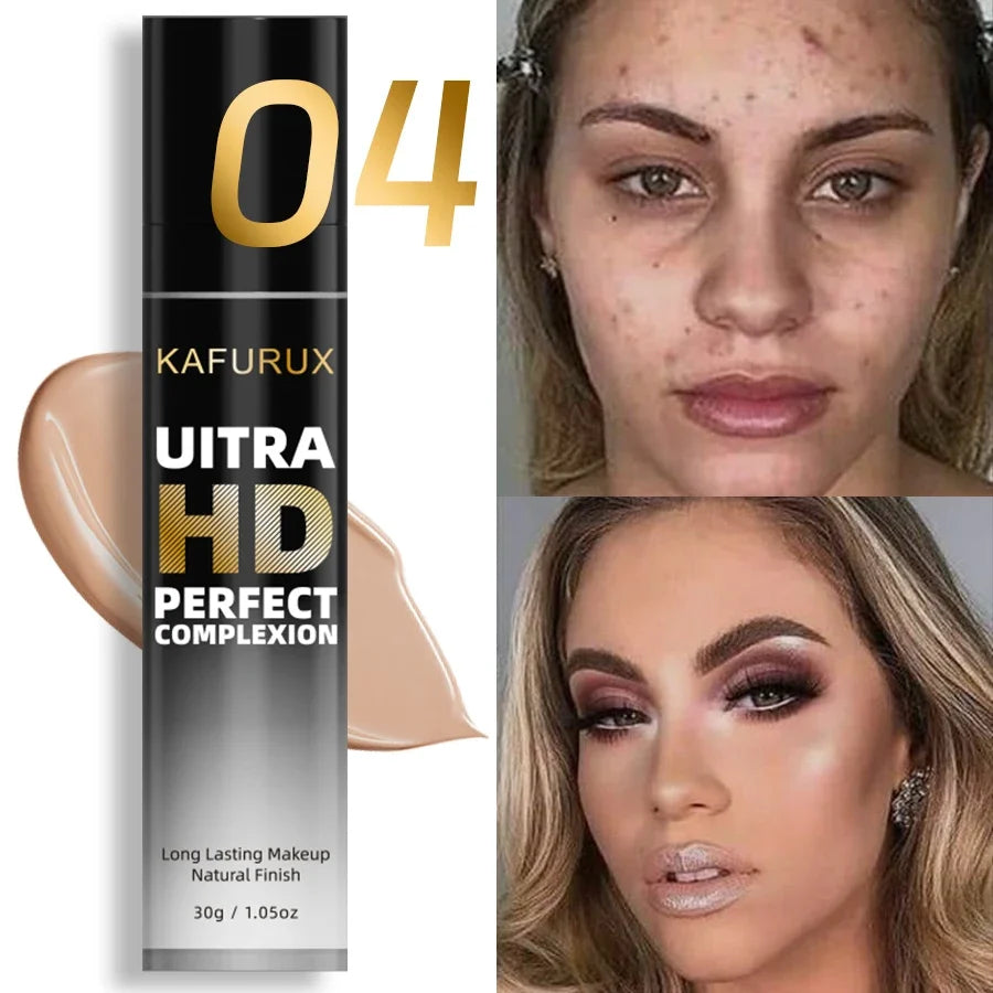 8-Color Face Foundation Cream Oil-Control Matte Concealer Waterproof Liquid Full Coverage Nude Base Professional Makeup Products