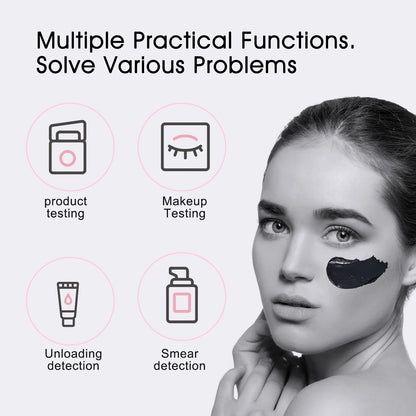 UV Mirror Sunscreen Testing Camera with Light 2X Magnification Travel Makeup 3.5in Pocket Size L Pocket Mirror Sunscreen Mirror