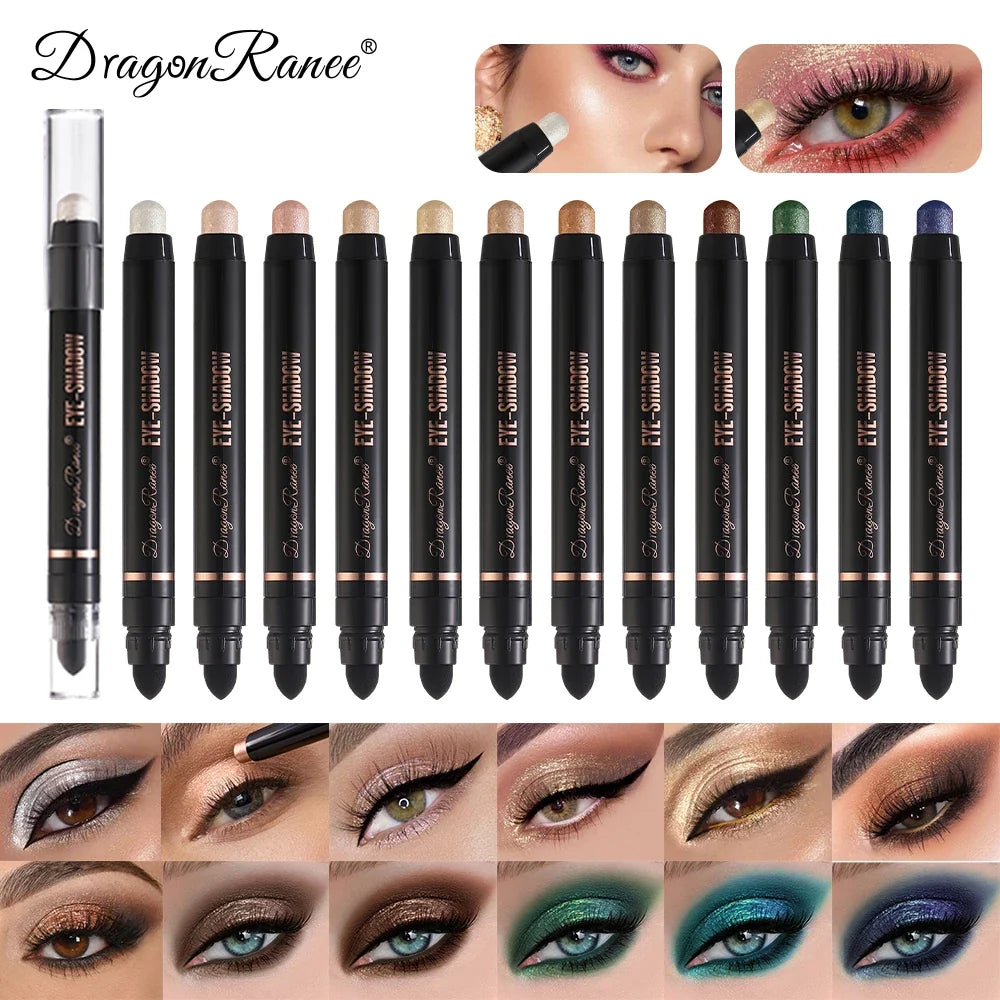 Eyeshadow Pen Pearlescent Eyeshadow Versatile One-Swipe Application Non-Smudging Waterproof Eyeshadow Highlighter Delicate Silky Smooth with Fine Shimmer Eyeshadow Liquid