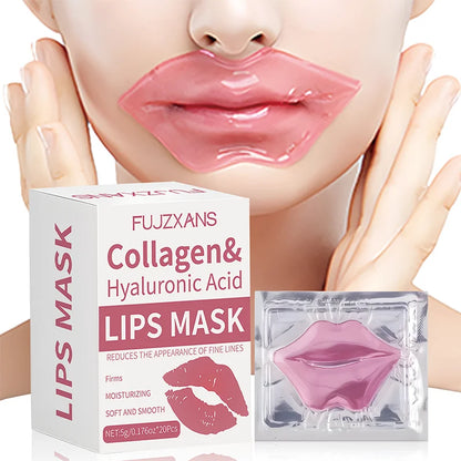 20Pcs/Box Pink Lips Masks Sheets For Skincare Reduce The Look Of Dark Spots Moisturizes Skin To Make Wrinkles Less Noticeable