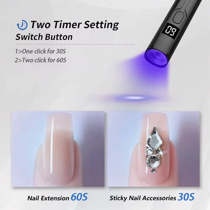 Professional Nail UV LED Lamp Desk With Display Rechargeable Portable Mini Nail Dryer Stand UV Lamp for Nails Art Removable