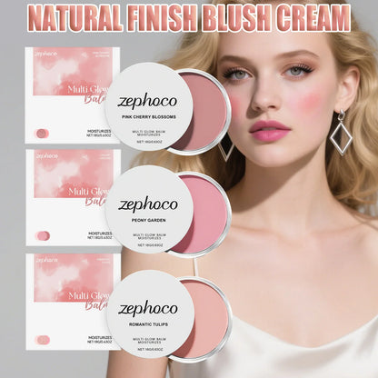 Pink Sakura Cream Blush Makeup Natural Cheek Tint Long Lasting Hydrating Lightweight Blusher Stick  Smooth Comfortable to Wear