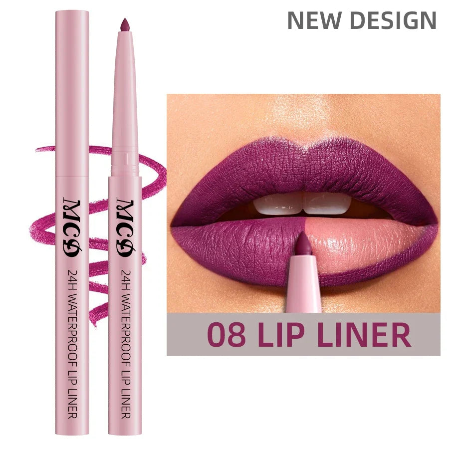 1PC Waterproof Matte Lip Liner Contours Lips in Shades Sexy Red Lipstick Natural Color Lip Makeup Hydrating Lip Cosmetic Gifts