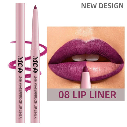 1PC Waterproof Matte Lip Liner Contours Lips in Shades Sexy Red Lipstick Natural Color Lip Makeup Hydrating Lip Cosmetic Gifts