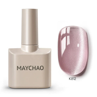 MAYCHAORomantic Galaxy Cat Eye Gel Nail Polish With Magnet Soak off UV Holographic Magnetic Rainbow Gel Polish for Nail Manicure