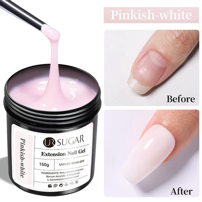 UR SUGAR 150g Rubber Base Gel Nail Polish Sparking Aurora Glitter Rubber Varnish Soak Off Semi permanent UV LED Gel Manicure