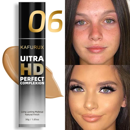 8-Color Face Foundation Cream Oil-Control Matte Concealer Waterproof Liquid Full Coverage Nude Base Professional Makeup Products