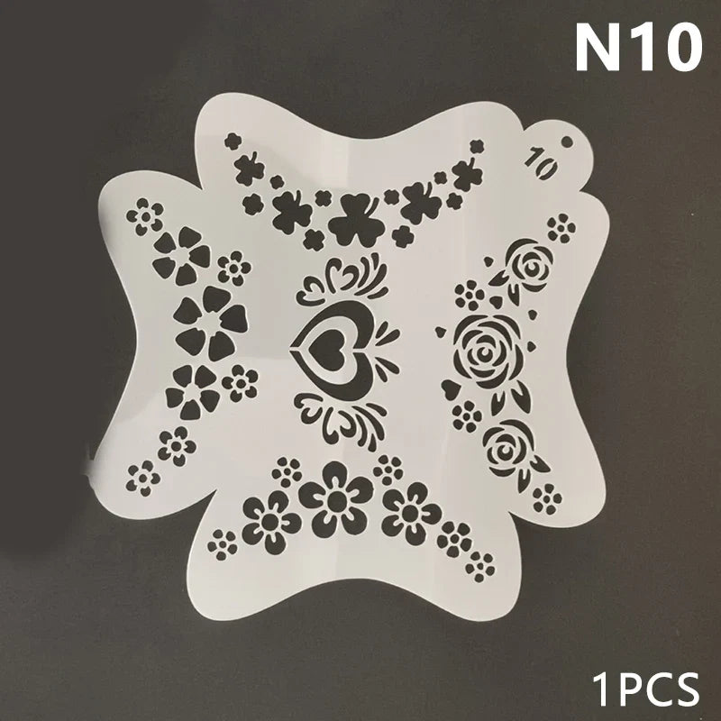 Stencils For Body Painting Face Art Stamps Temporary Tattoos Reusable Stencils Plastics