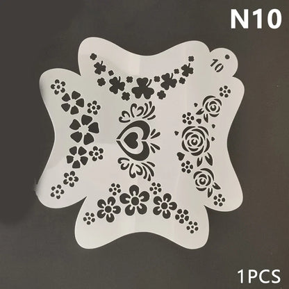 Stencils For Body Painting Face Art Stamps Temporary Tattoos Reusable Stencils Plastics