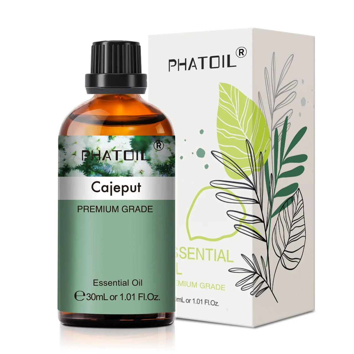 PHATOIL 1PCS Aromatherapy Essential Oil 30ml Lemon Eucalyptus Lavender Bergamot Jasmine Juniper Rose Vanilla Aroma Essential Oil